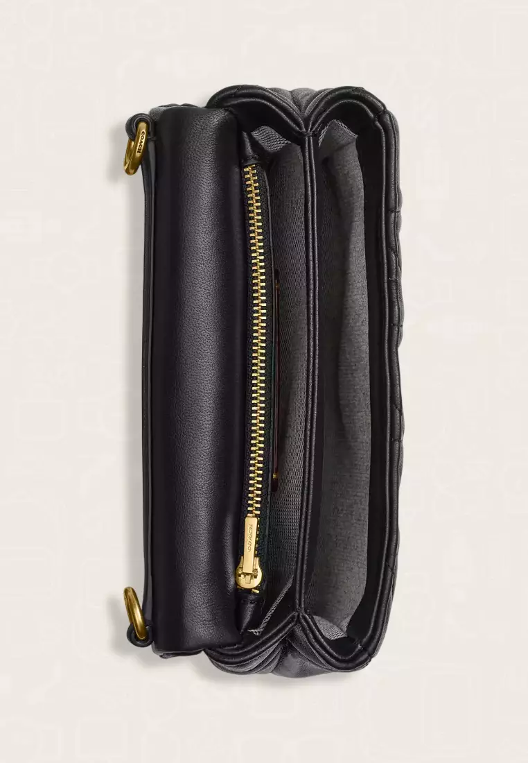 Coach Times Square Tabby Shoulder Bag 17 With Quilting Black