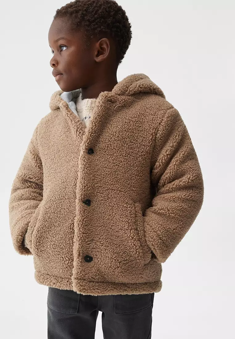 Mango teddy coat clearance
