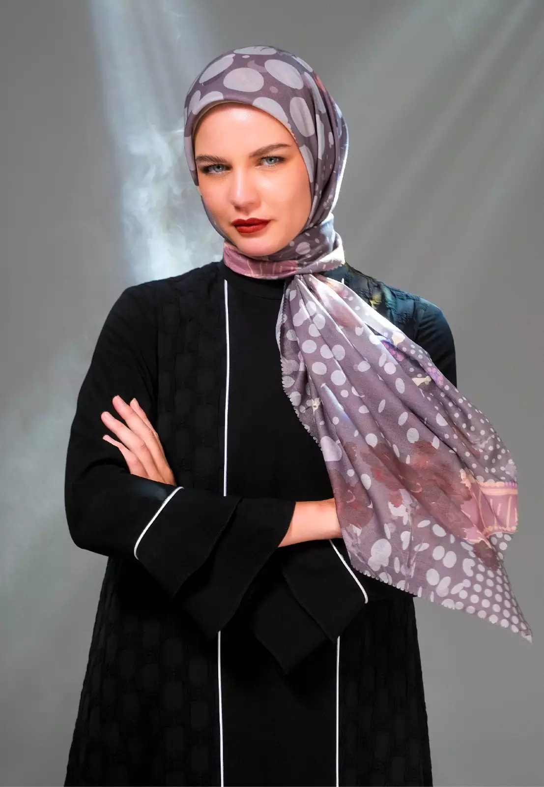 Nessie Printed Scarf | Hijab Kerudung Segi Empat Motif |