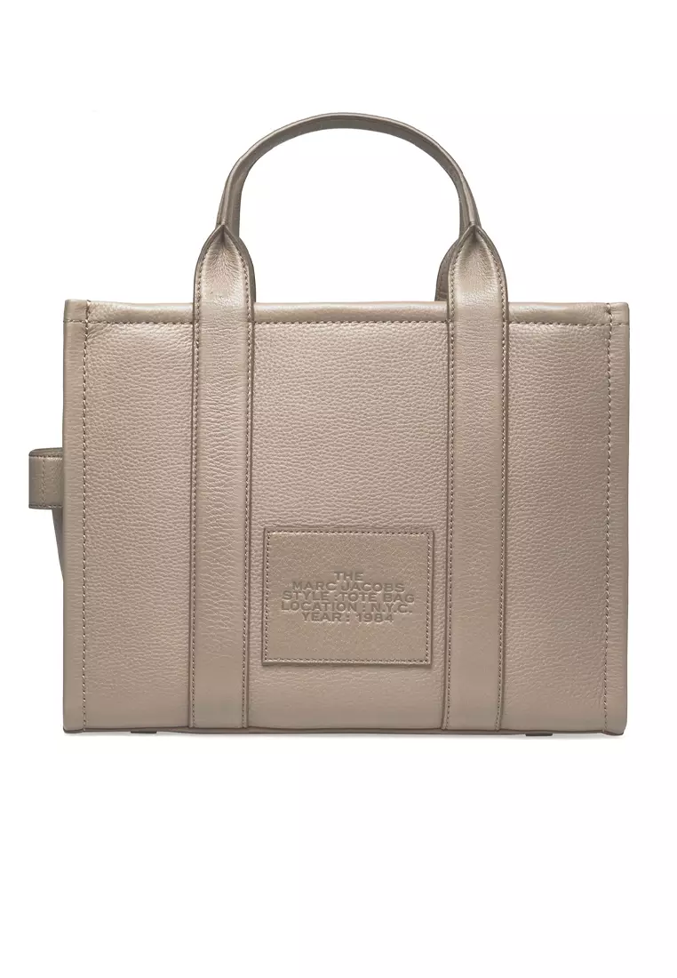 Buy Marc Jacobs The Leather Medium Tote Bag Cement H004L01PF21