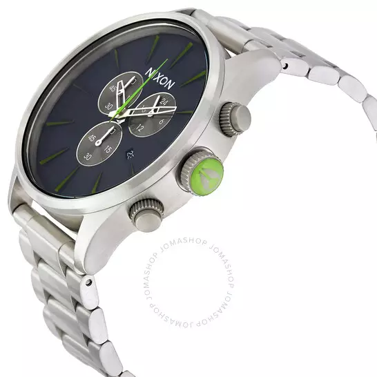 NIXON SENTRY CHRONO MIDNIGHT BLUE / VOLT GREEN