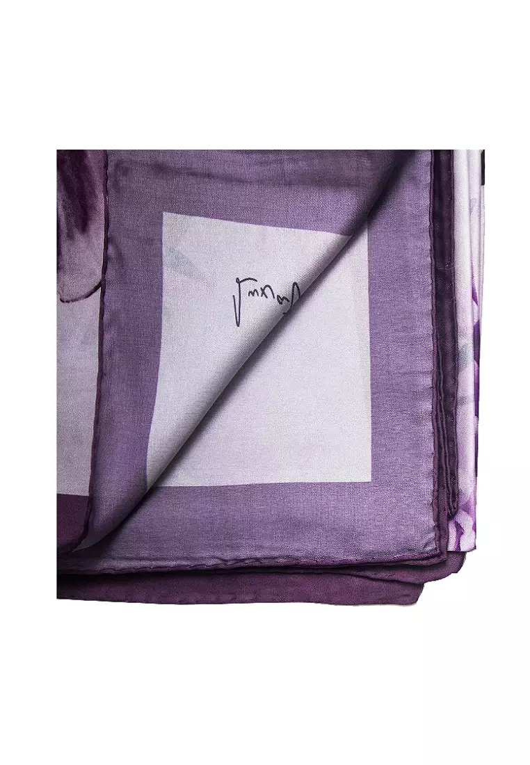 Luxatme Syattin Pourpre Floral Scarf