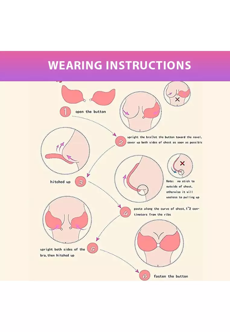 Emilia Wing Push Up Nubra in Nude Seamless Invisible Reusable Adhesive Stick on Wedding Bra 隐形聚拢胸