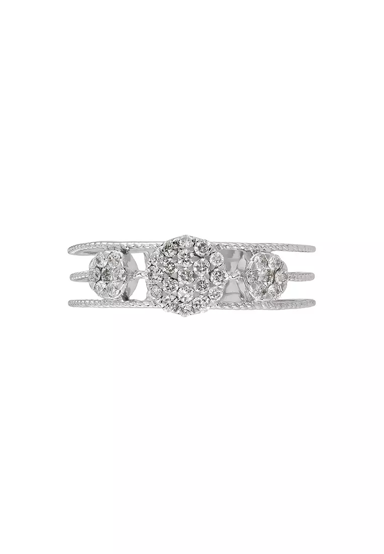 HABIB Diamond Ring in 375/9K White Gold 271311224