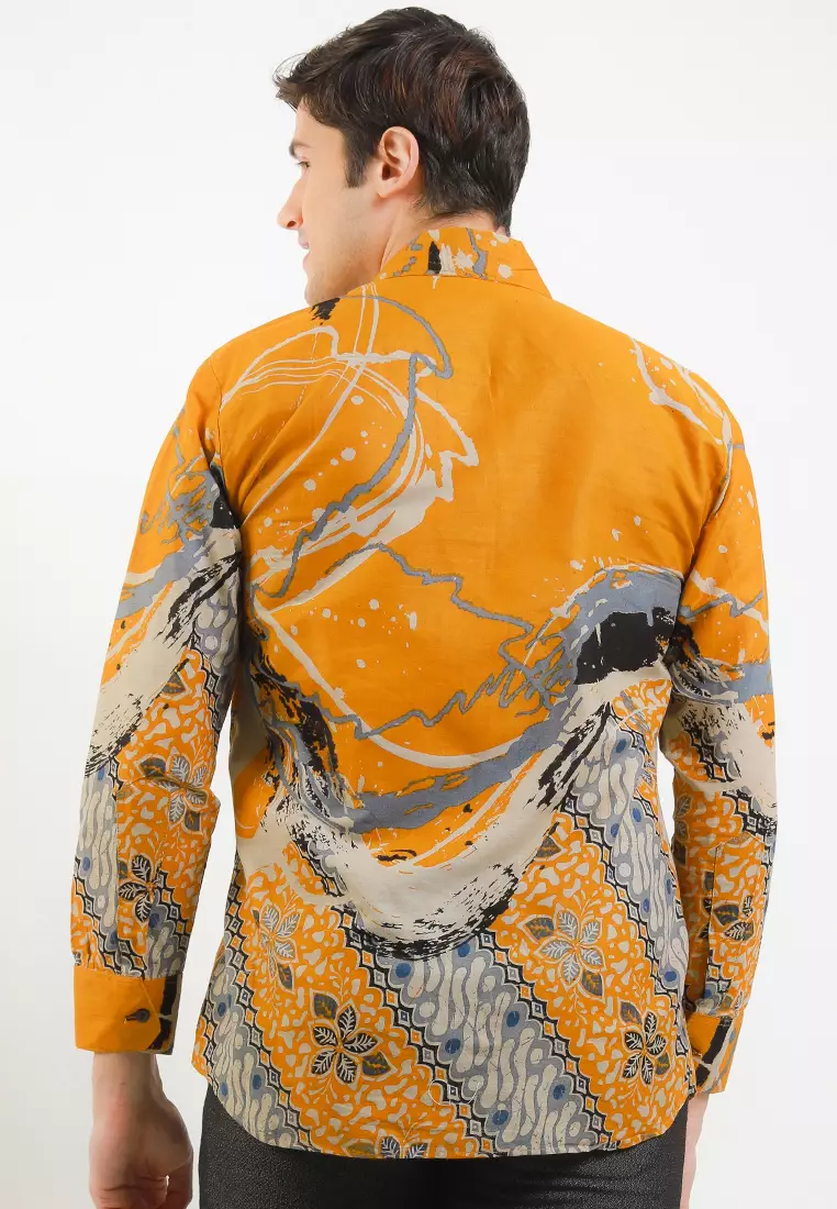 Tyaga Kemeja Batik Premium Pria Casual Modern Lengan Panjang