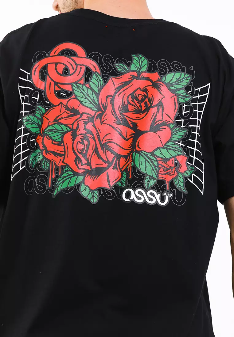 Ossu Rose Black Tshirt