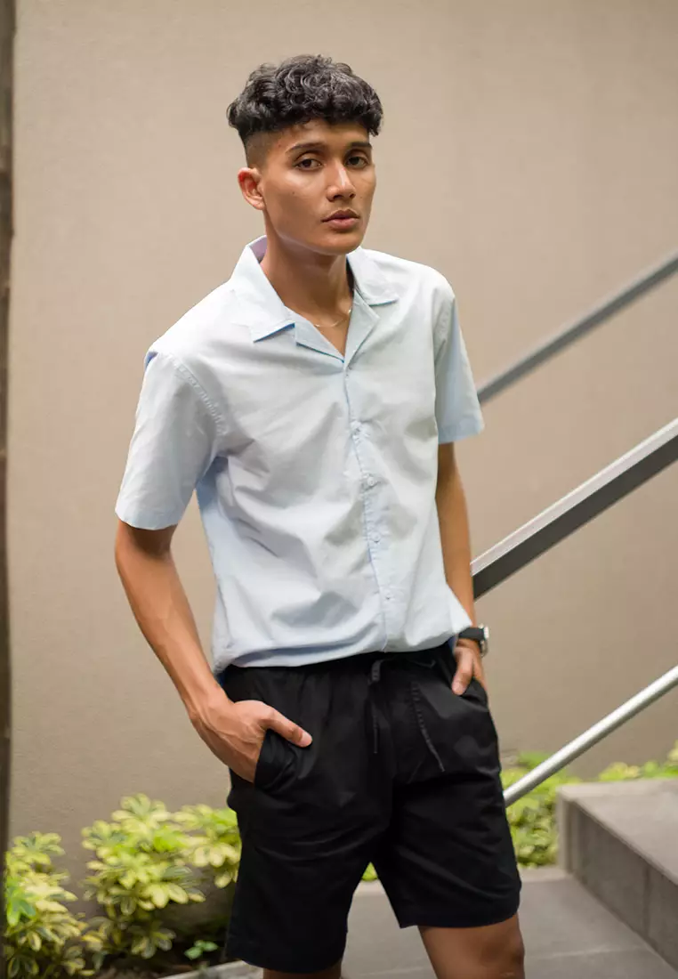 Celana Pendek Cotton Board Shorts OXCON Relax Pants Black