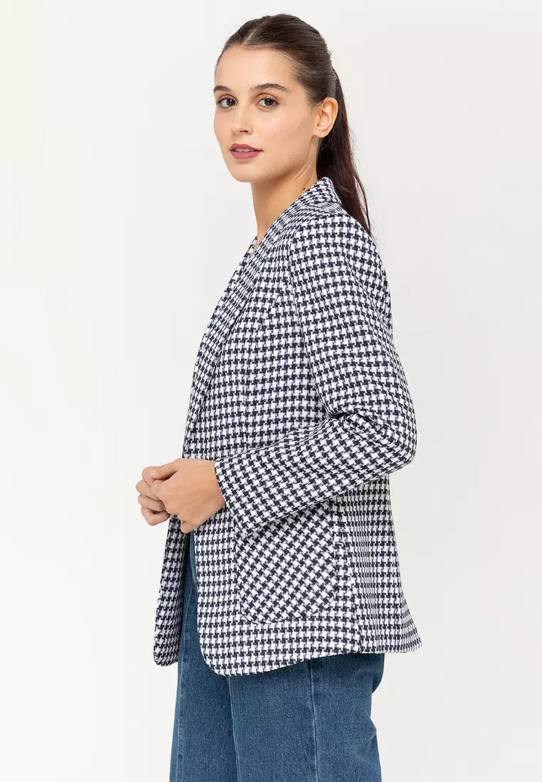 Houndstooth Blazer Jacket