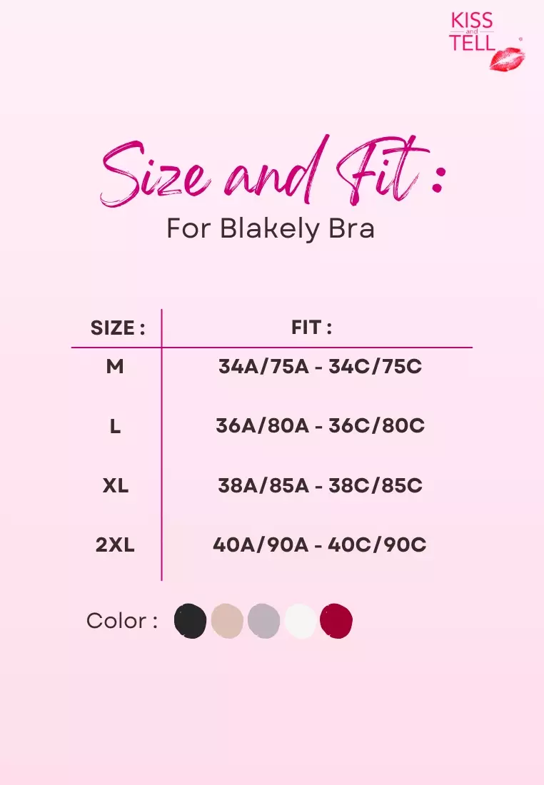 Premium Blakely Seamless Wireless Padded Push Up Bra in Black