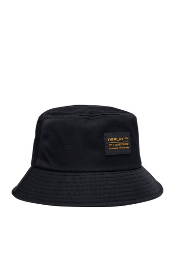 REPLAY black REPLAY BUCKET HAT WITH PATCH 7A609ACA50B0ADGS_1
