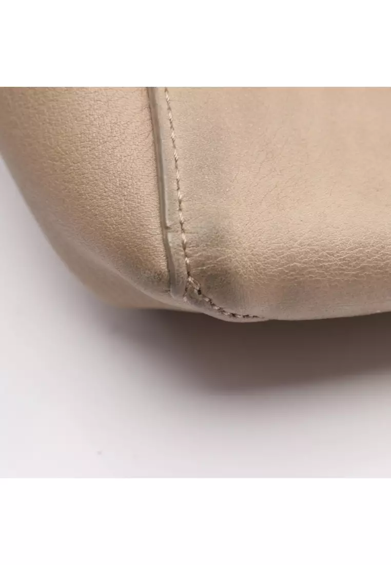 Pre-Loved Celine hippopotamus phantom Handbag tote bag leather Gray beige