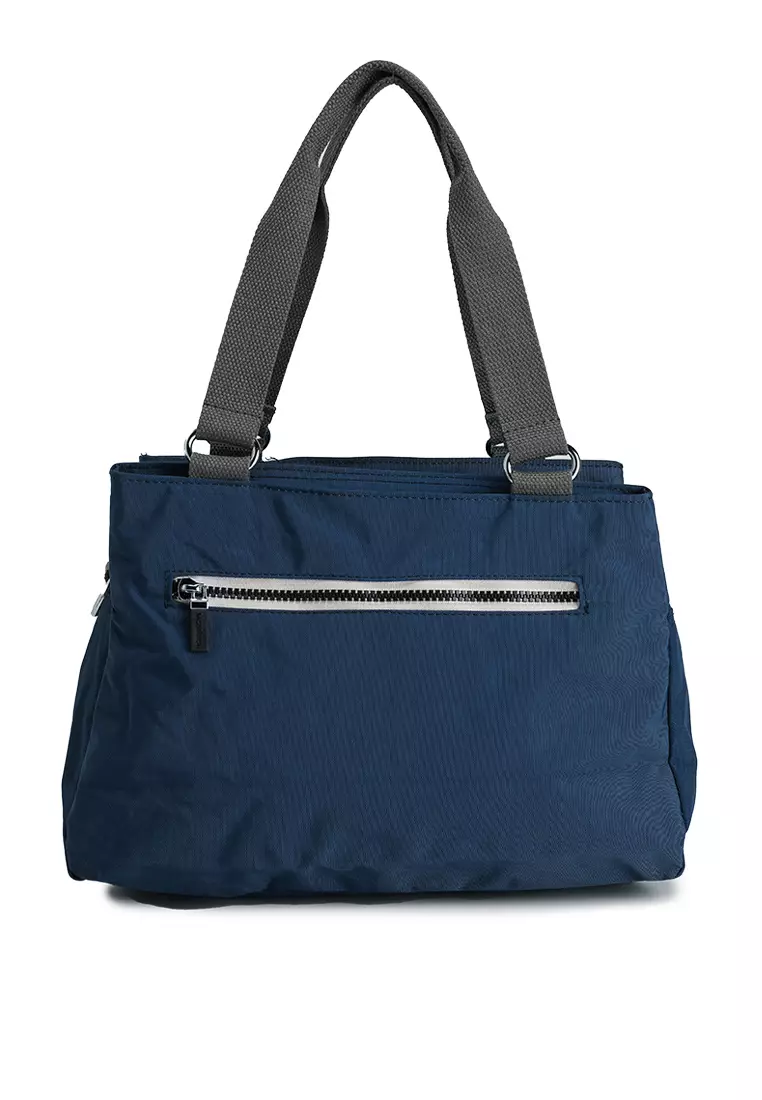 Colour Block Nylon Convertible Shoulder Bag