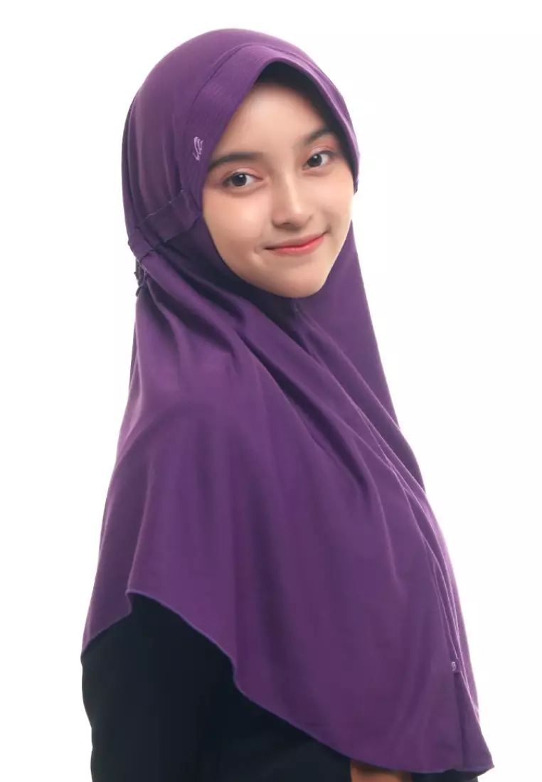 RABBANI - Kerudung Sekolah Instan Innova Lx KAA XL - Ungu Tua