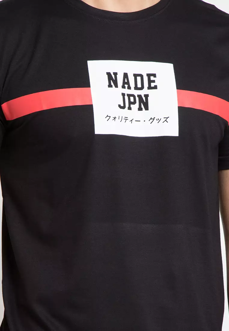NT232F anti kusut nade jpn wh box T-shirt Hitam