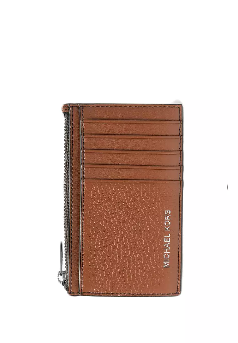 Buy Michael Kors Mens Cooper Slim Zip Wallet - Brown 2026 Online