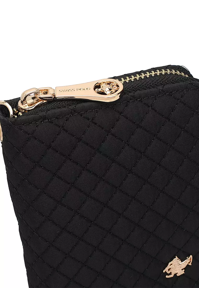 Quilted Long Purse / Wallet - Black