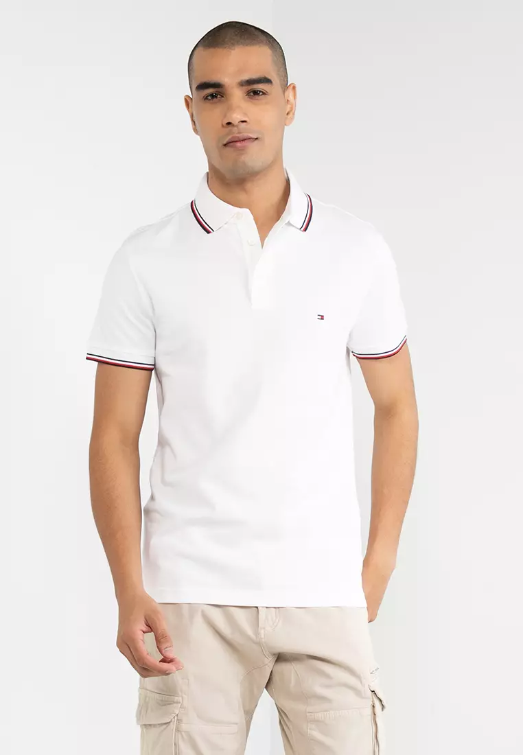 Tommy jeans vertical sale stripe polo shirt