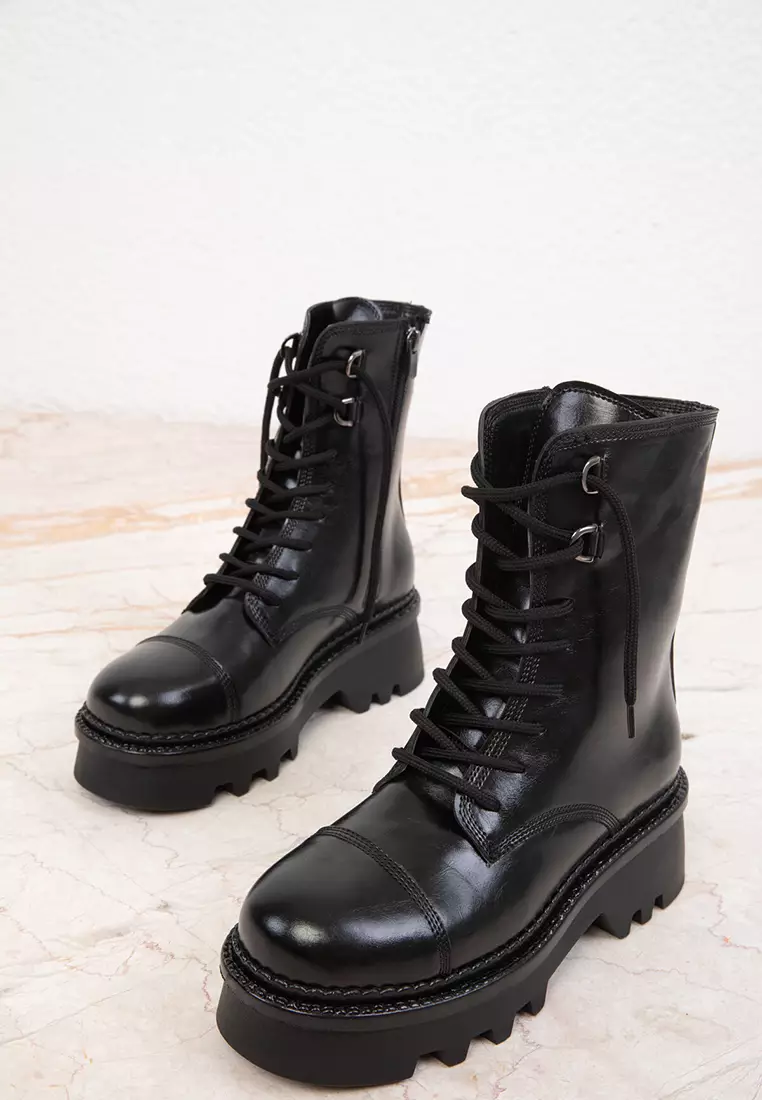 Women's Black Boots - 19755 Model Bootie