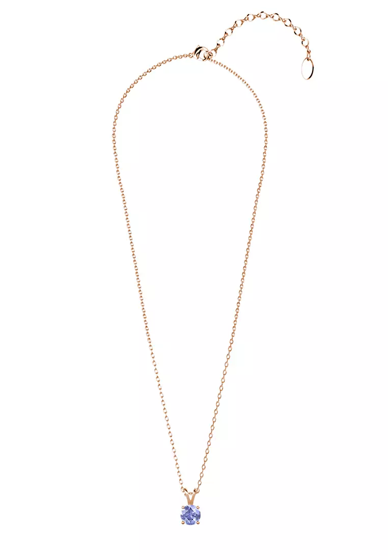 Vernice Stone Pendant Lilac Purple RG - Kalung Crystal by Her Jewellery