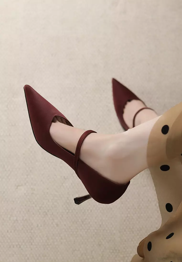 6CM Pearl Strap Satin Wedding Heels XJ3356-3