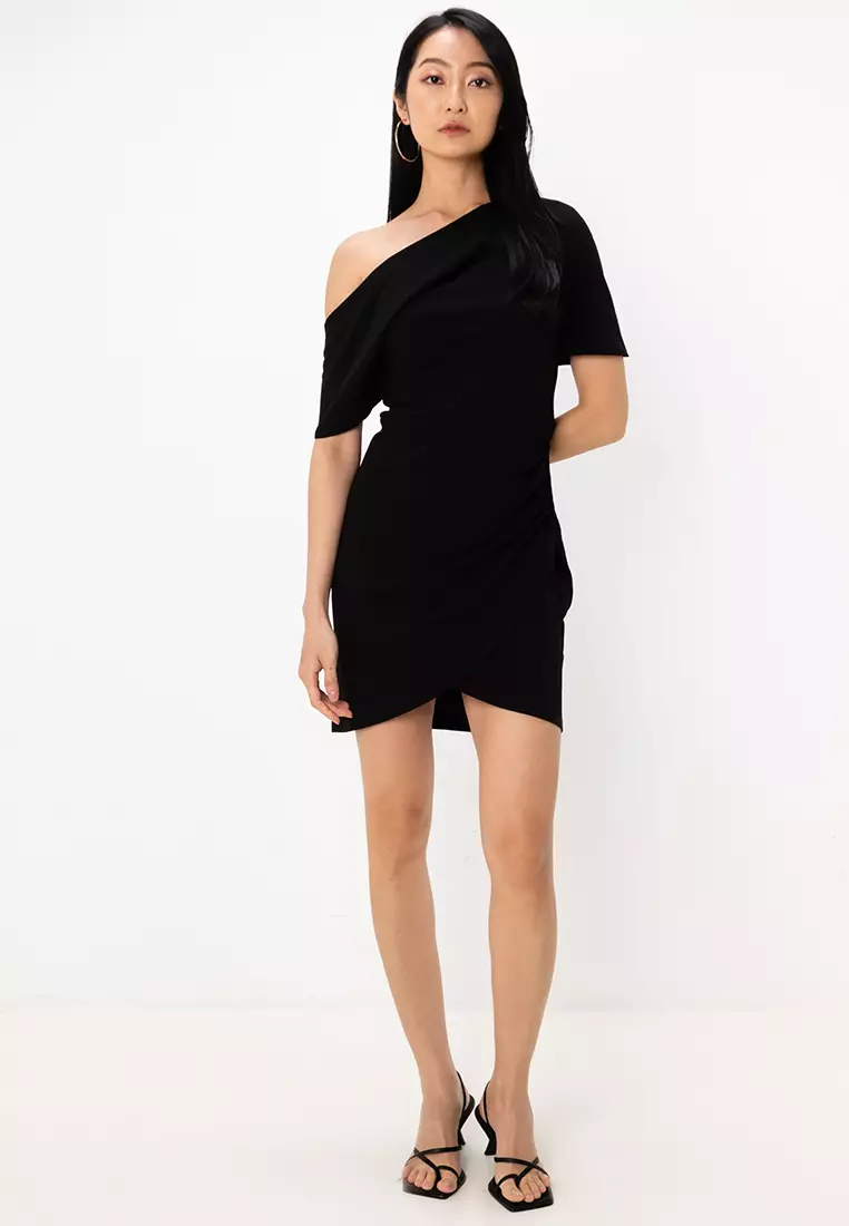 Sleeveless Fallen Shoulder Mini Dress