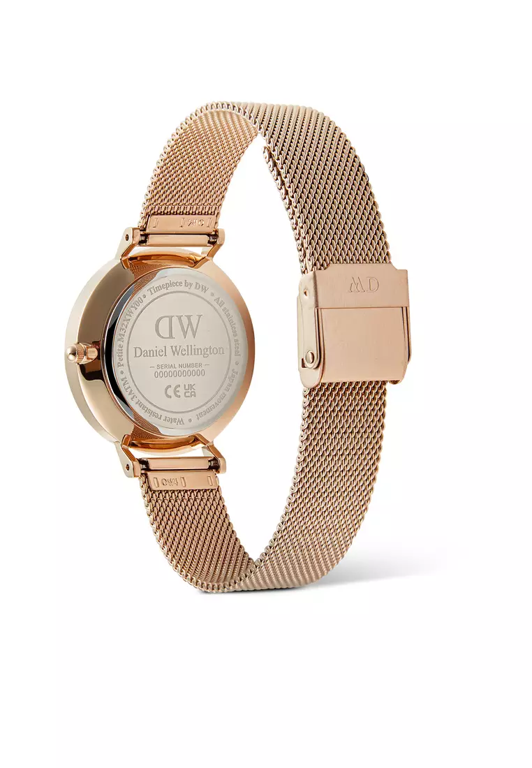 Petite Lune 32mm Melrose Rose Gold White - Moonphase Dial - Women Watch stainless steel moonhphase watch DW Official Authentic Original