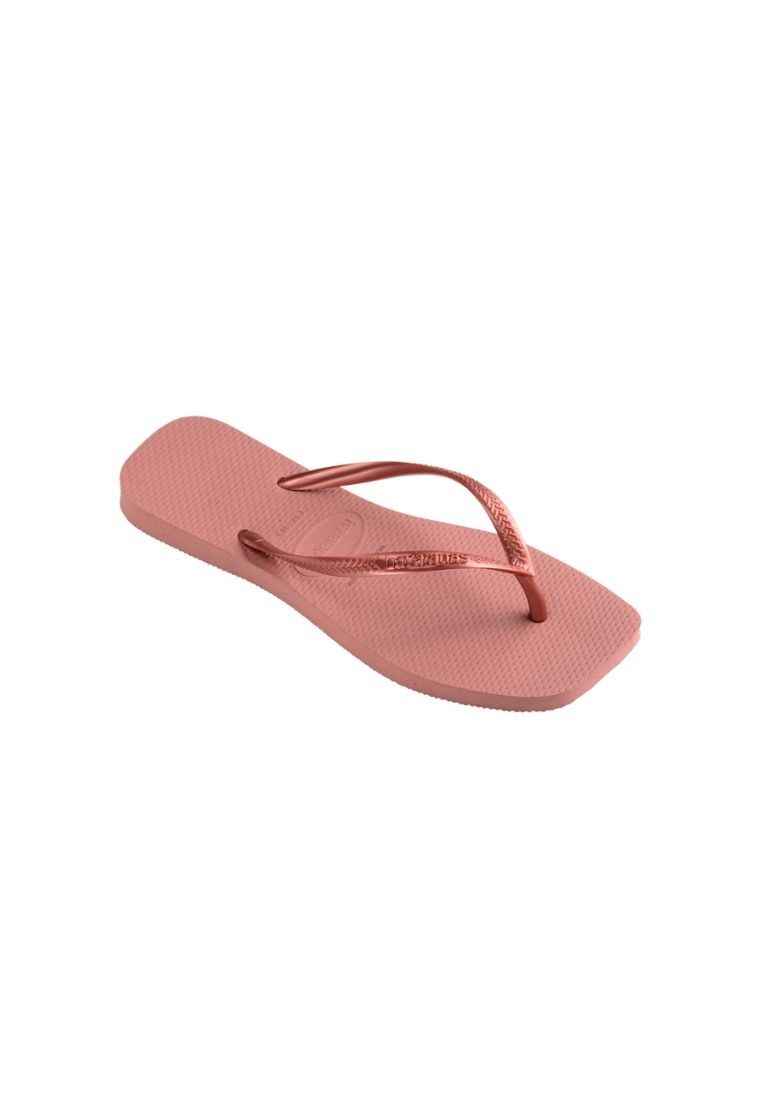 Women Slim Square Flip Flops - Crocus Rose