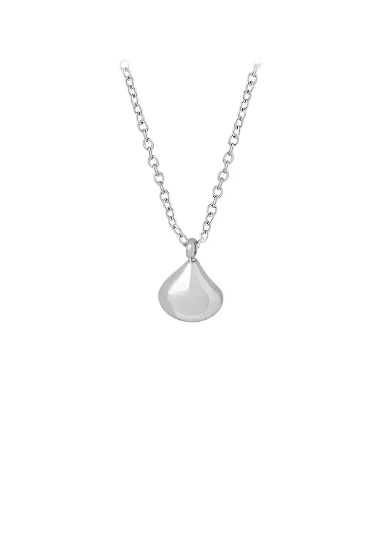 Simple and Fashion 316L Stainless Steel Water Drop-shaped Pendant with Necklace