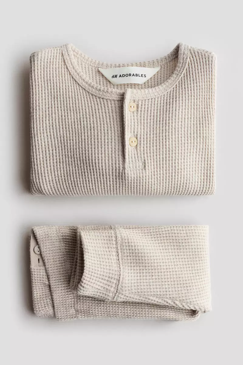 2-piece waffled cotton set