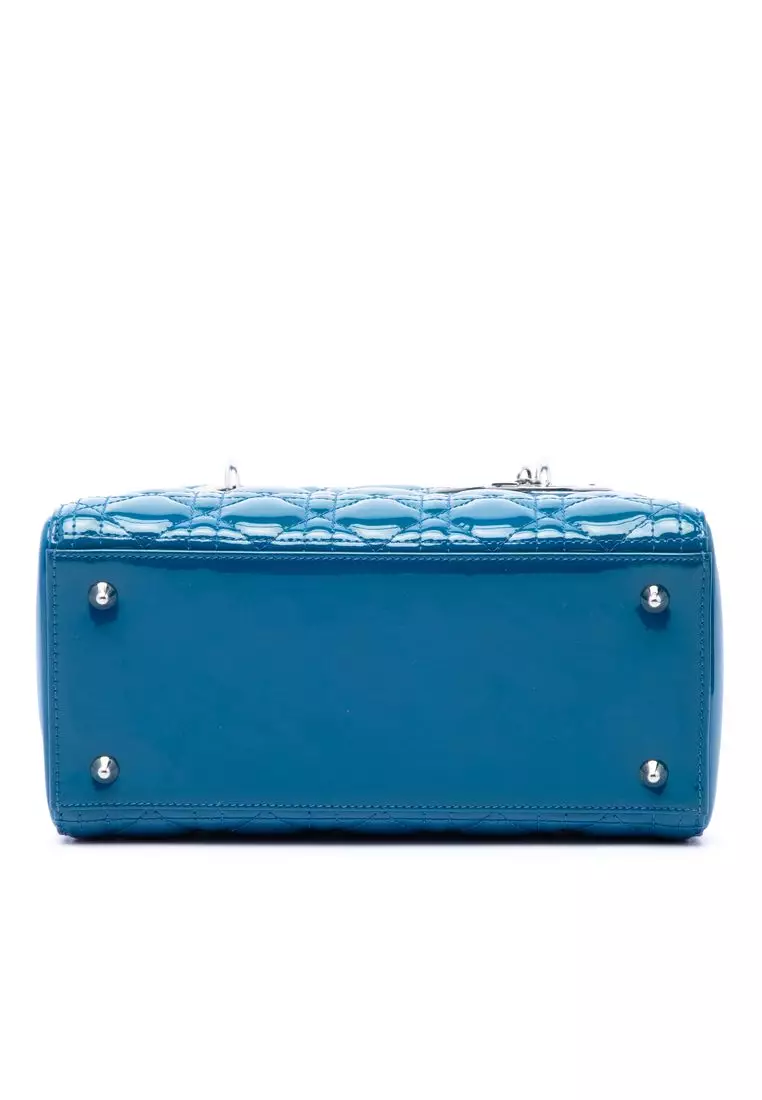 Pre-Loved Dior Medium Patent Cannage Lady Dior