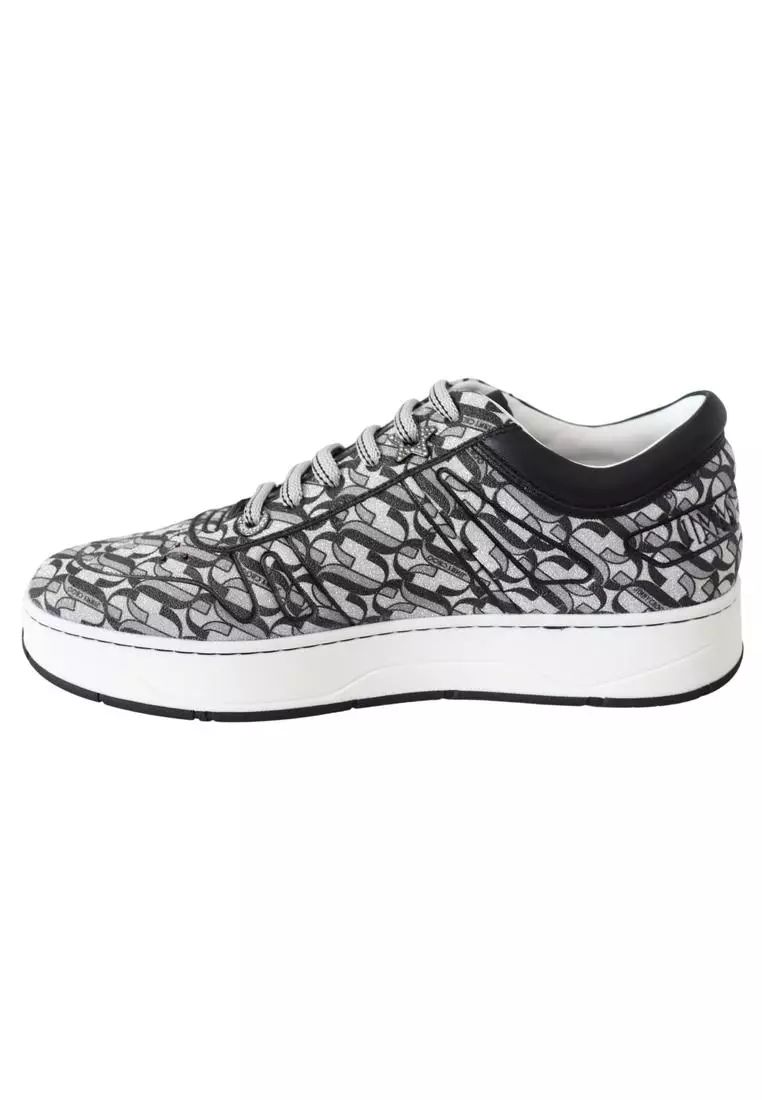 線上選購Jimmy Choo Jimmy Choo Silver Black Glitter Hawaii Sneakers