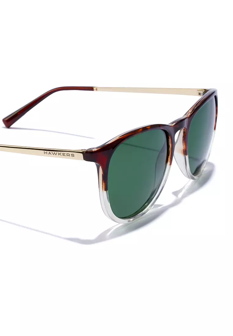 HAWKERS Ollie Polarized White Green Sunglasses For Men And Women, Unisex. Official Product Designed In Spain