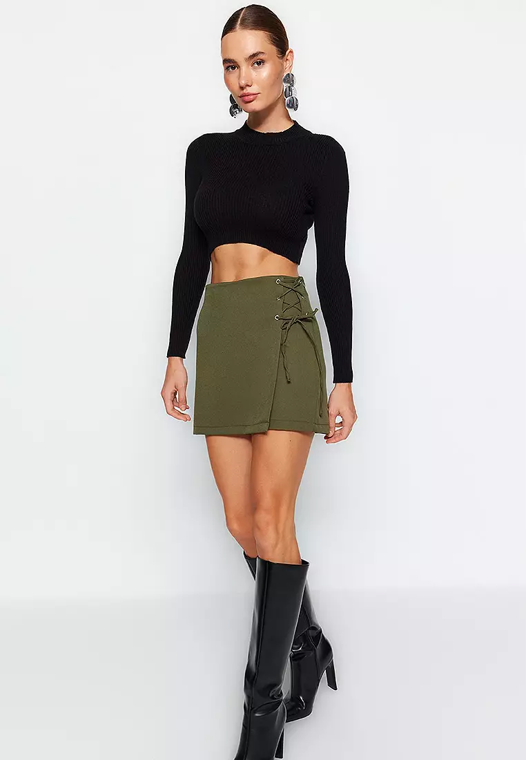 Lace Up Detail Skort