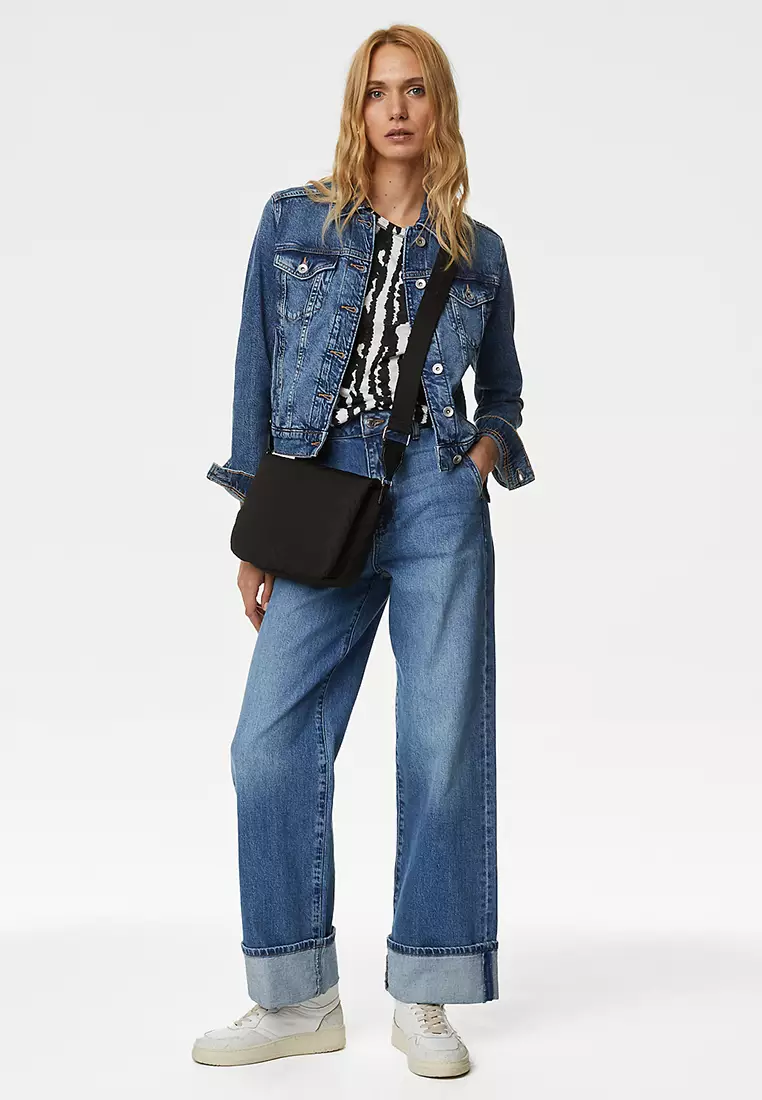 Linen Blend Printed Top