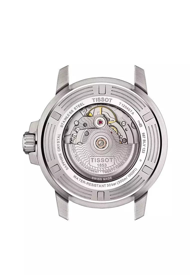 Tissot Seastar 1000 Powermatic 80 Dial Black Green Stainless Steel Men's Watch T1204071109101