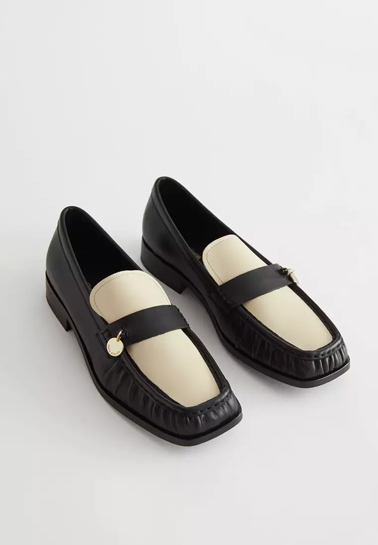 White discount colour loafer