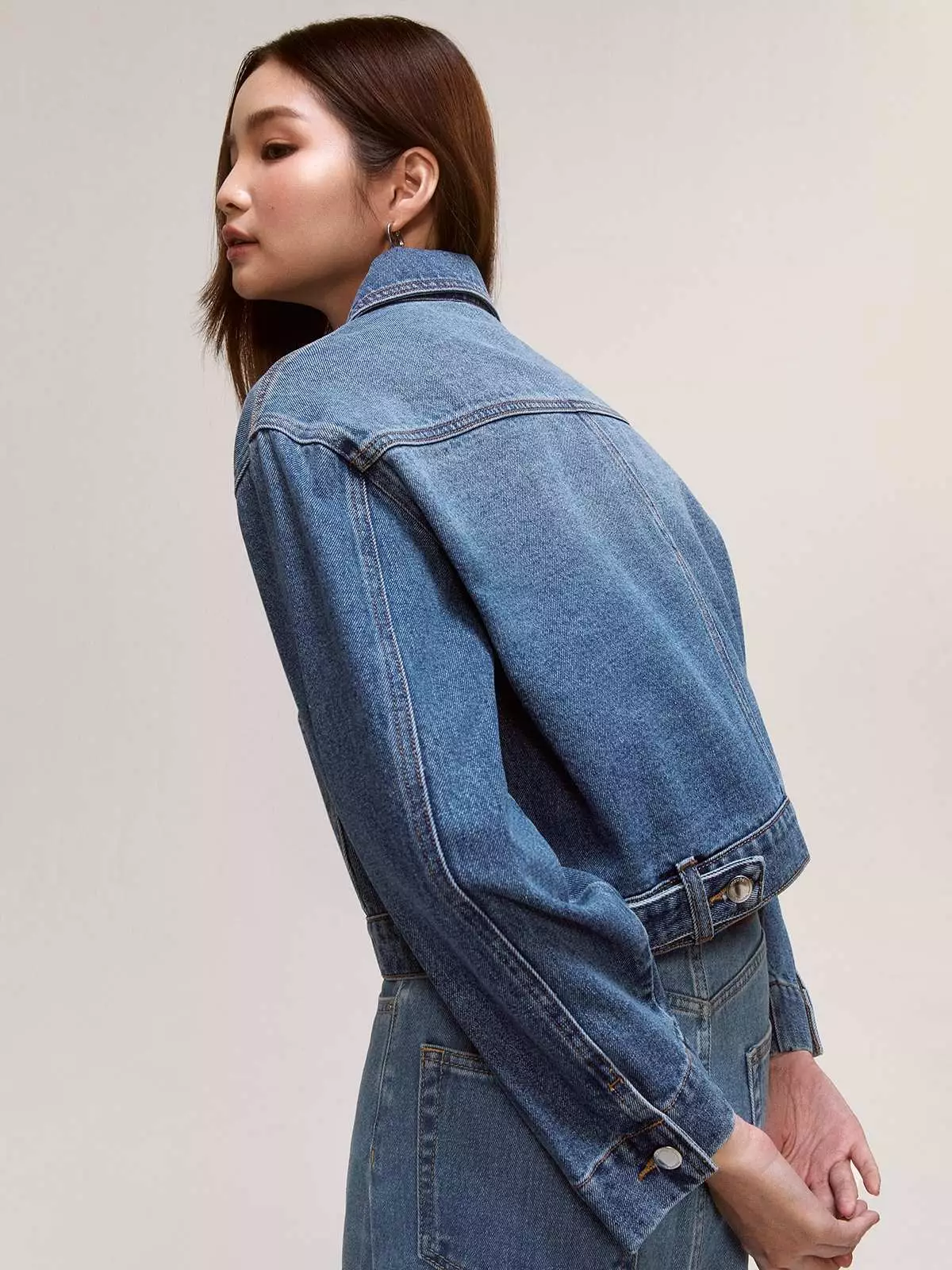 Denim Cropped jacket - Blue
