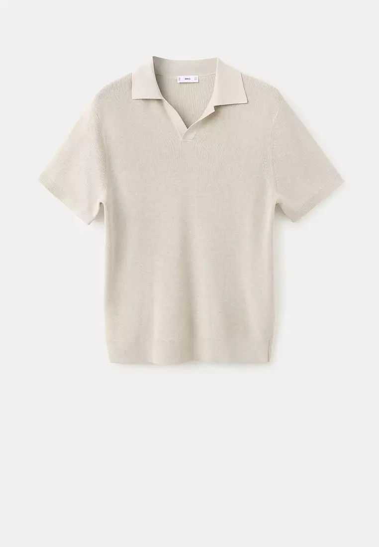 Structured Knitted Polo Shirt
