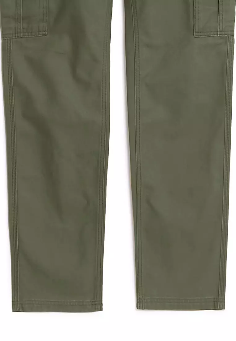 Tapered Fit Pure Cotton Cargo Trousers