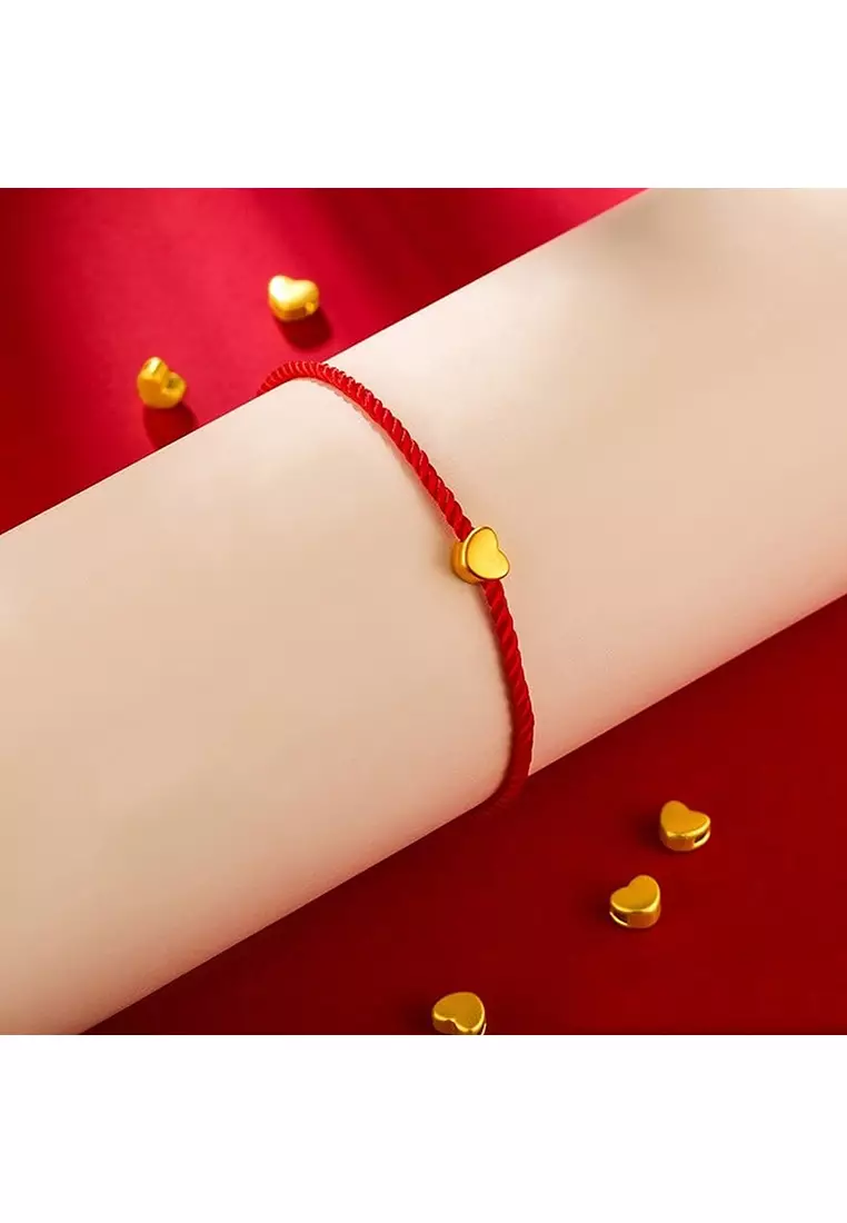 999.9/24K Pure Gold 3D Mini Love Charm B800