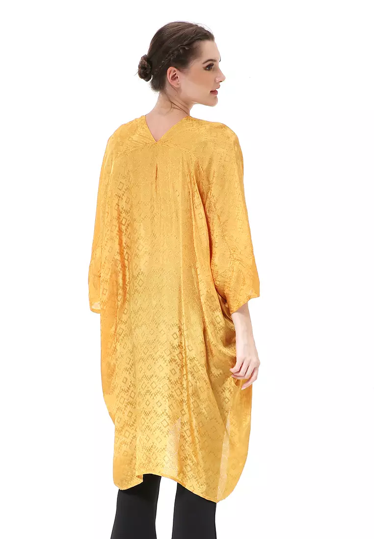 Olaf Atasan Wanita Tunik Kebaya Batik Simple Material Viscose ORIGINAL - Mustard
