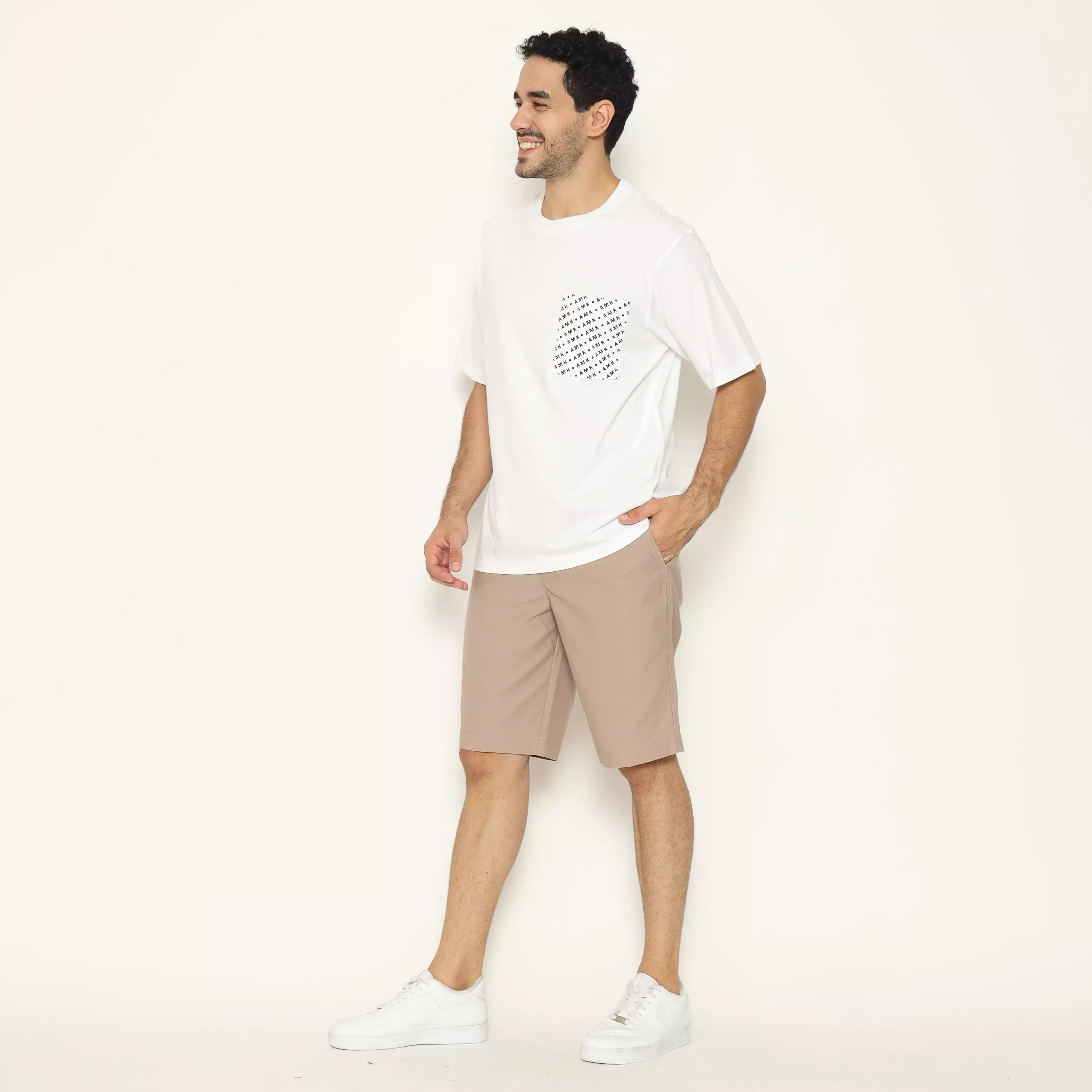 AMK Tshirt Polos Oversized  Pendek TS Sergei S/S White
