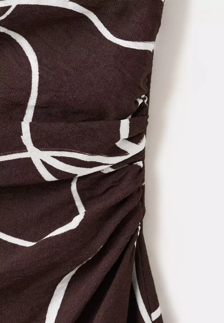 Printed Ruched Dress