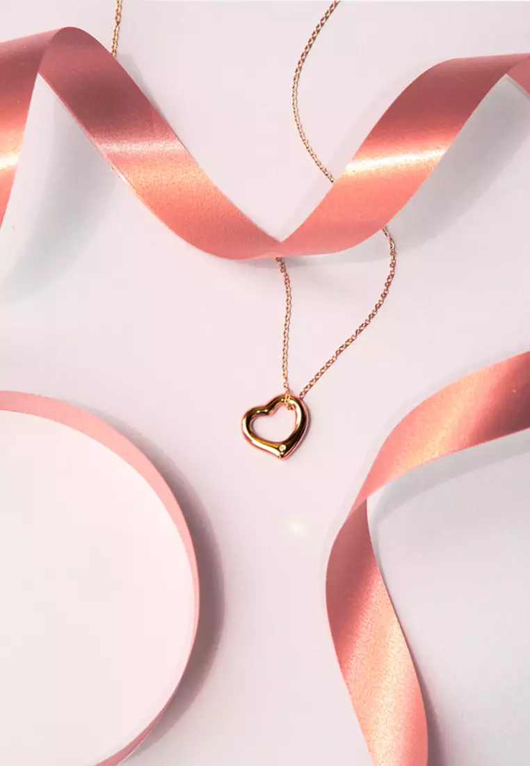 Premium - Darling Heart 0.05ct Diamomd Pendant Necklace in Rose Gold