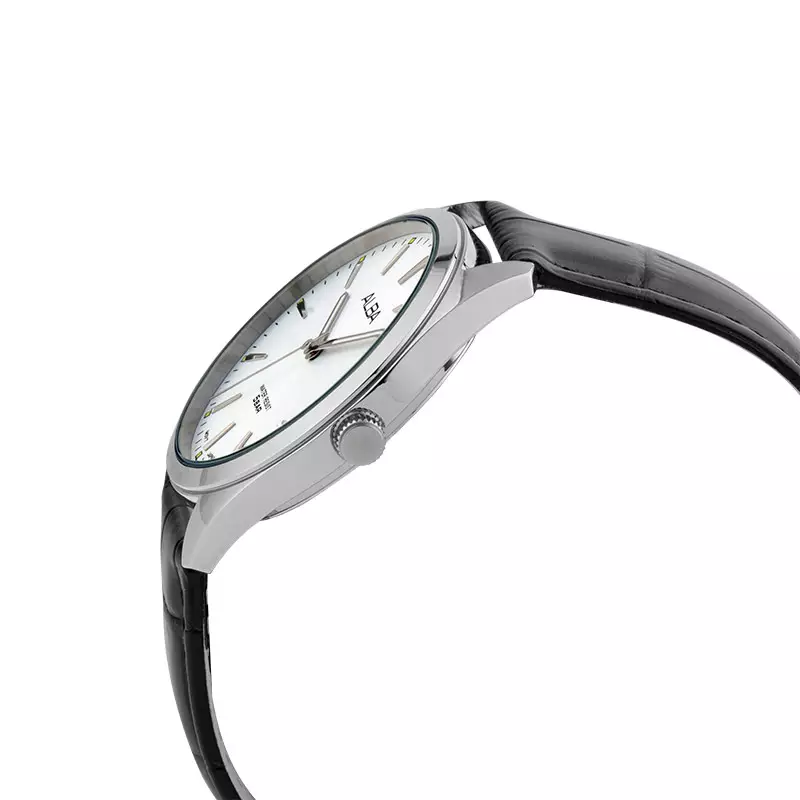 Jam Tangan Pria Alba ARX119X1 Men Silver Dial Black Leather Strap