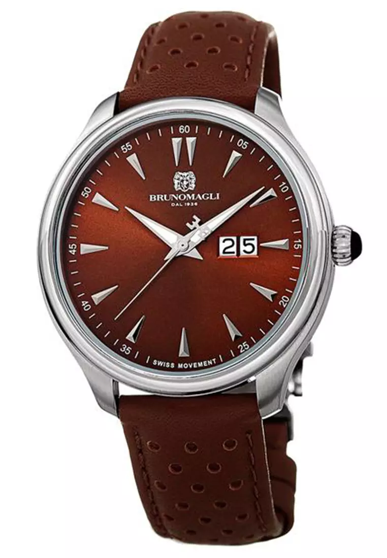 Jam Tangan Pria Analog Bruno Magli Luca 16.171121.SE Brown