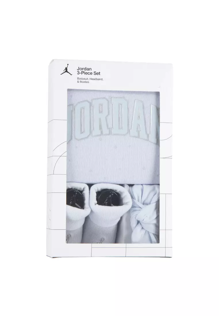Girls 3-Piece 1st Baby Blue Bodysuit, Headband & Booties Gift Set (Newborn)