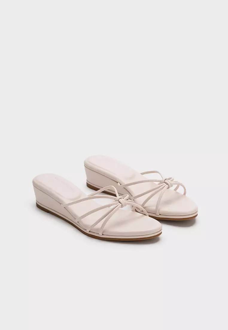 KNOTTED CLOUDFOAM LOW WEDGE HEEL