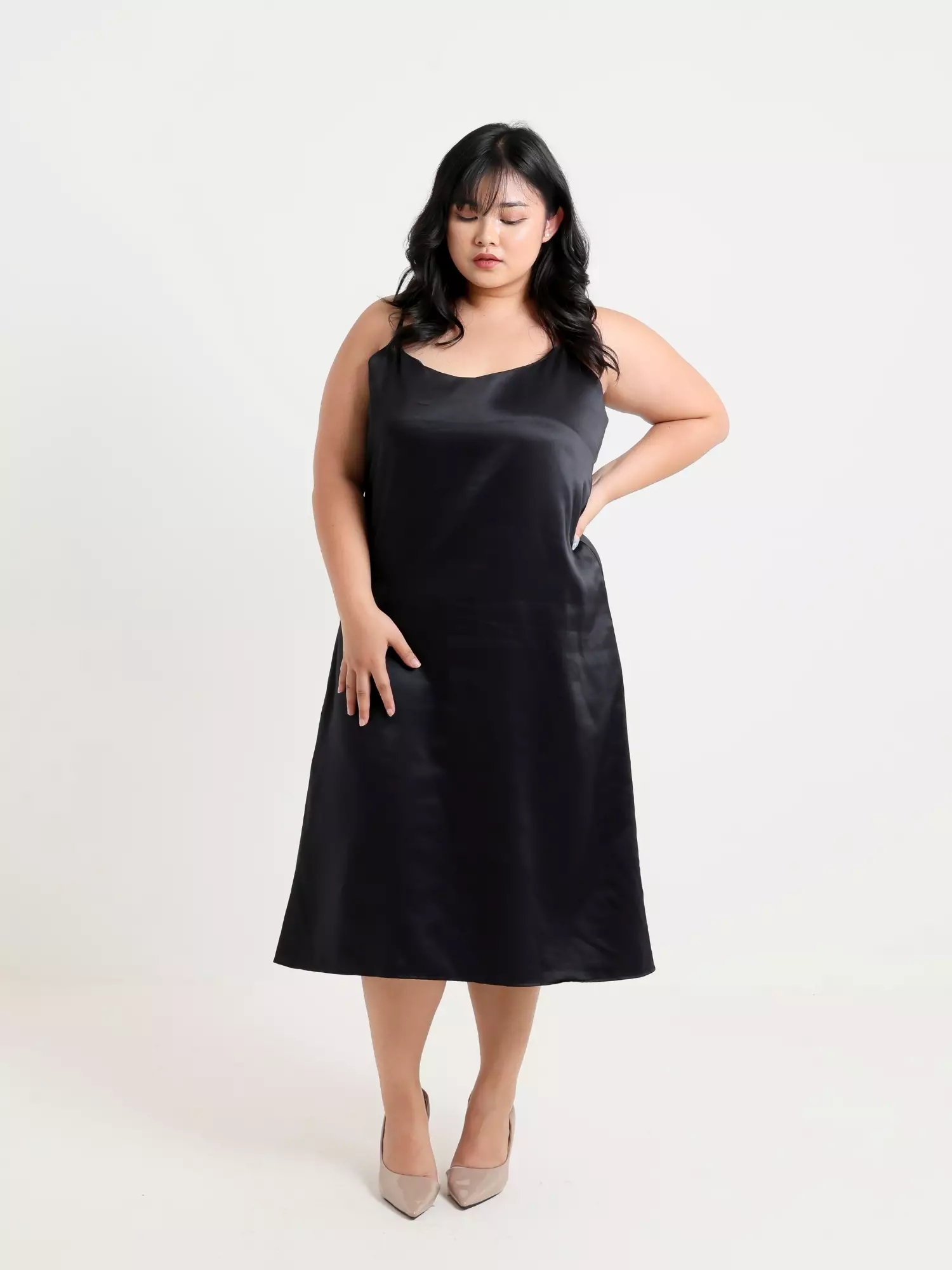 Plus Size Dress Soie Black