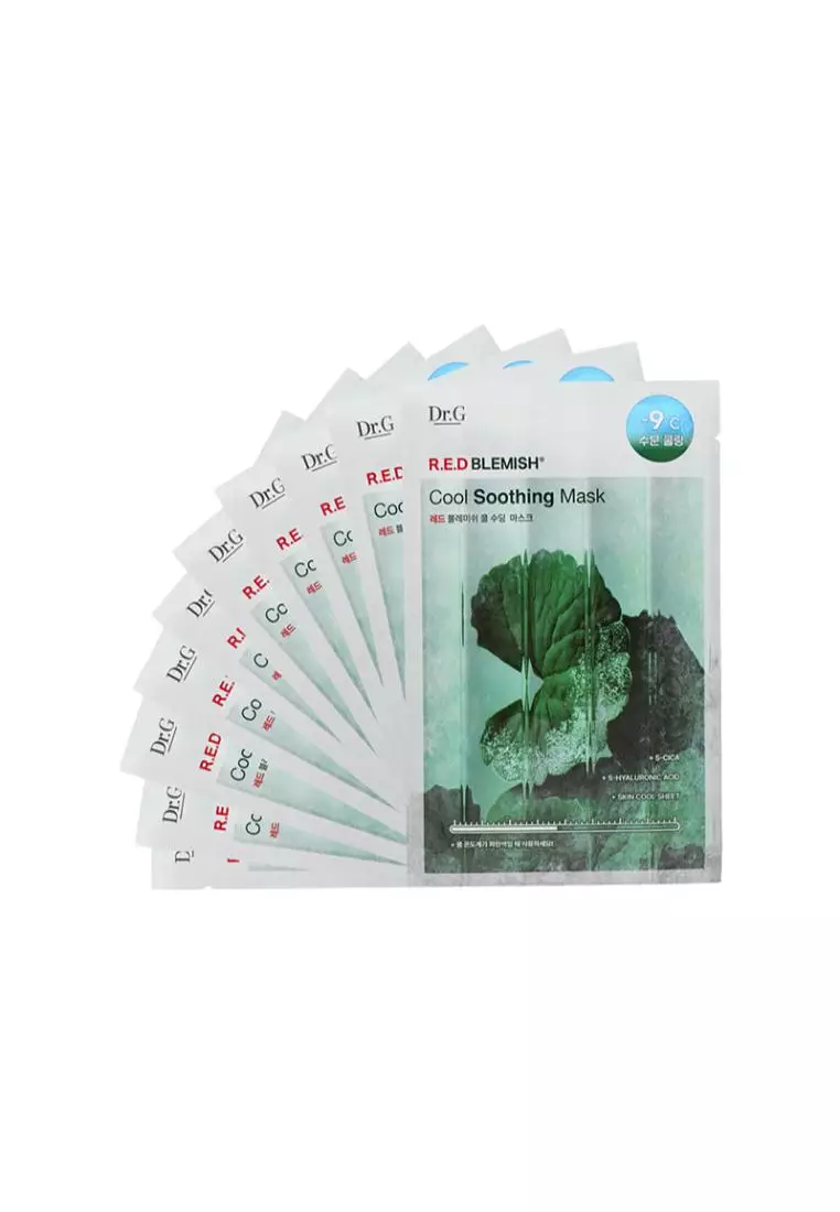 Dr. G 超冰感舒潤修護保濕去紅面膜 10片裝